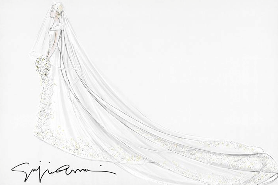 Armani Prive Off the Shoulder Wedding Gown
