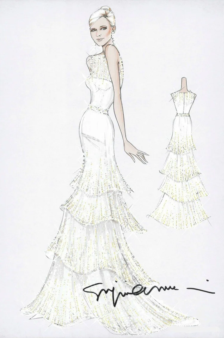 armani designer princess charlene wedding dress Prive Off the Shoulder Gown — UFO No More SHEIN Women's Elegant White hardmarked Monaco princess Fit:Trim