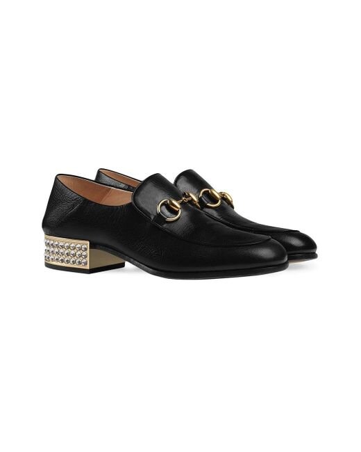 Gucci Horsebit Loafers With Crystals in Black Leather.jpg