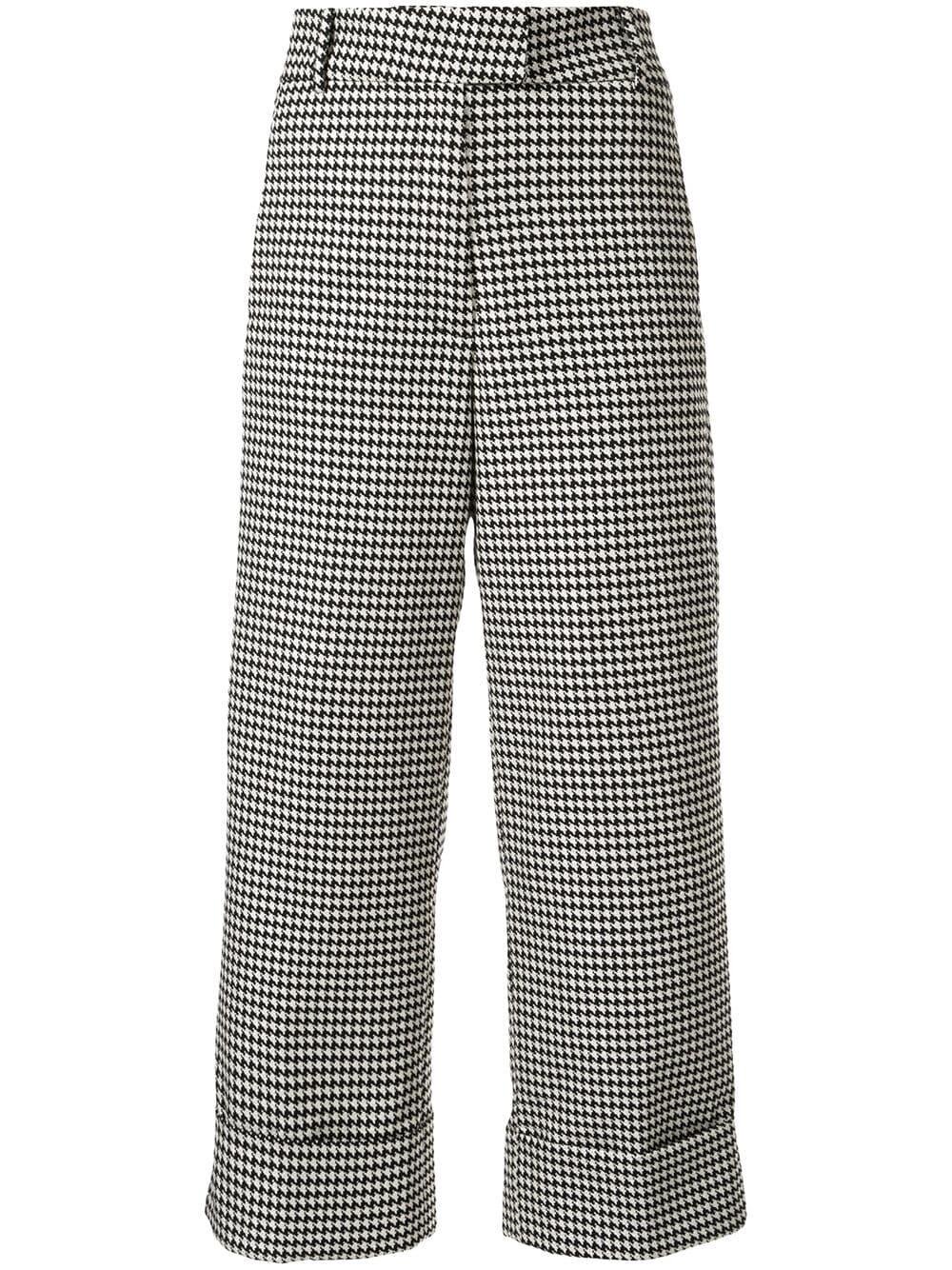 Silvia Tcherassi Garment Cropped Trousers in Black Houndstooth.jpg