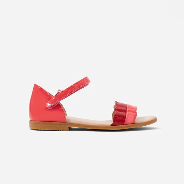 Jacadi Leather Scalloped Sandals