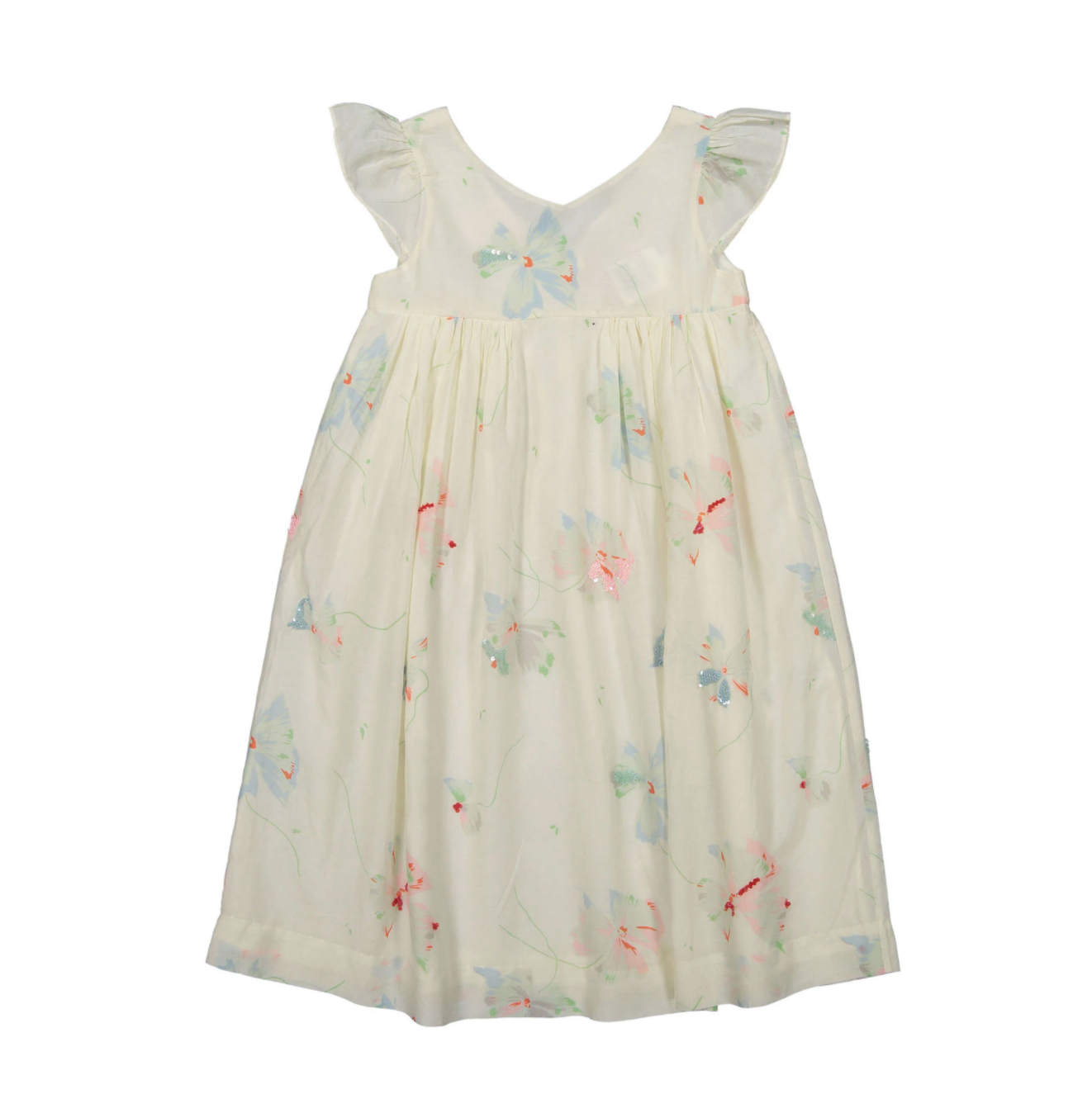open lace back dress Cotton and silk christening gown  Bonpoint