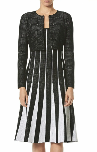 Carolina herrera dress cheap black and white