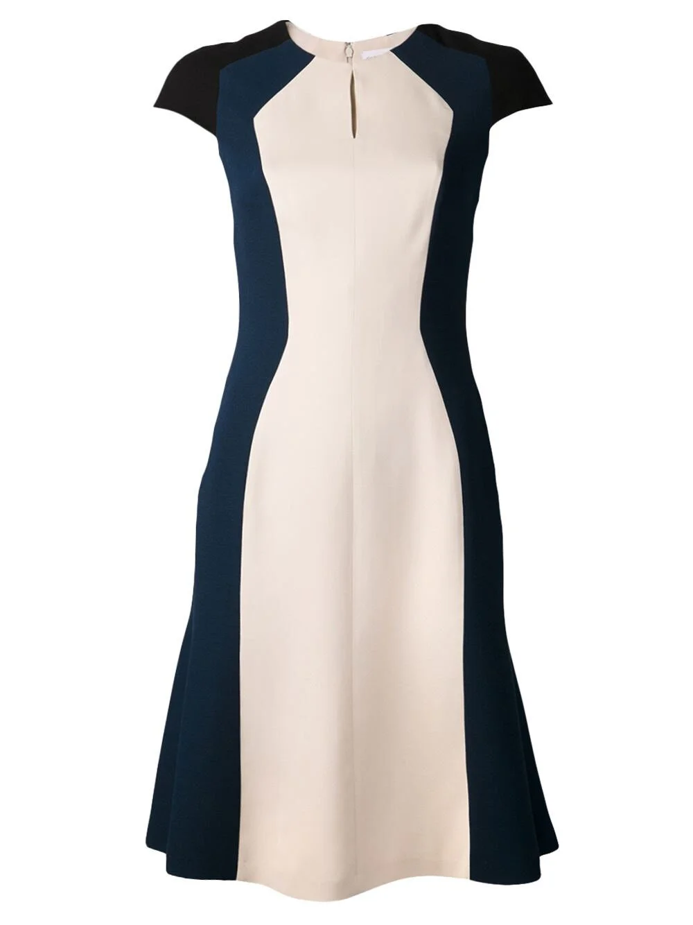 Carolina Herrera Cap-Sleeve Colorblock Dress