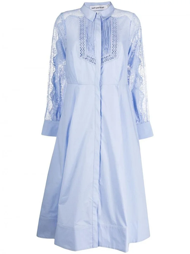 Self-Portrait Prairie Lace Midi-Dress  UFO No More