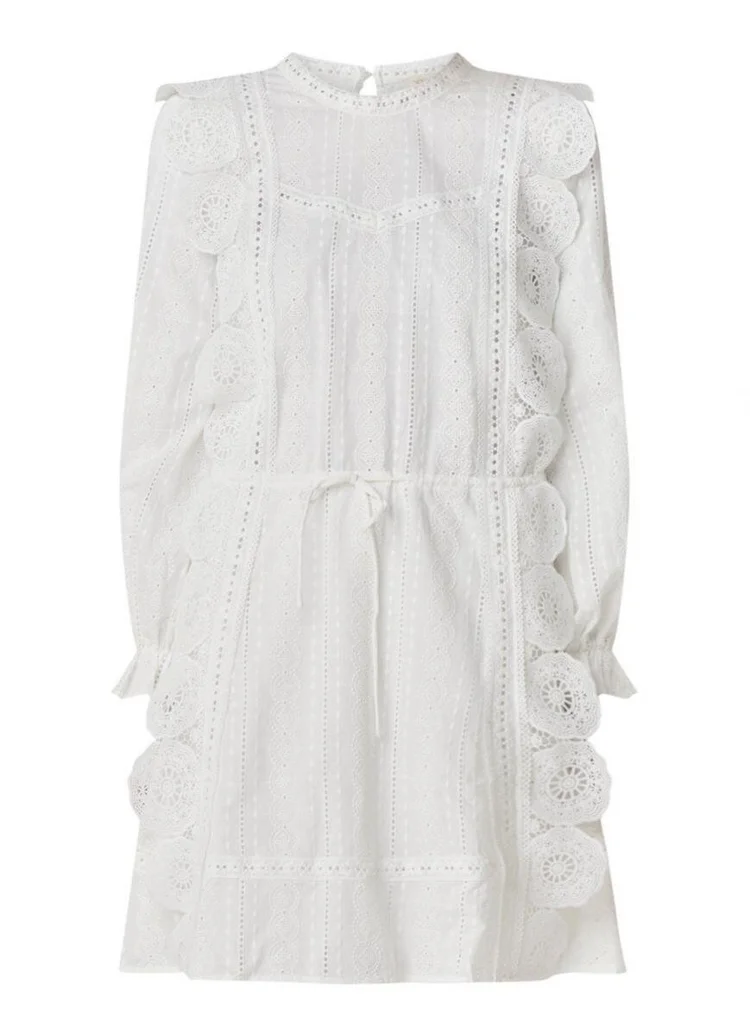 white lace off shoulder maxi dress Piccola Off Shoulder Maxi Dress main image 1