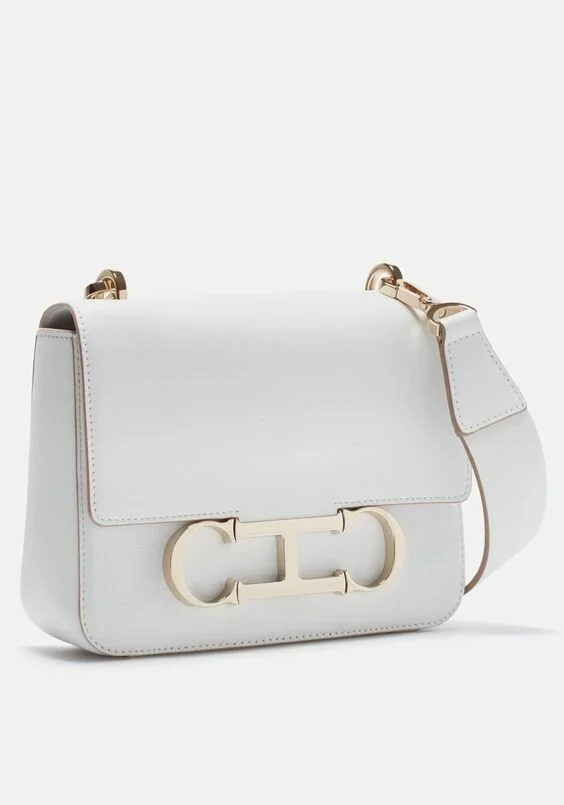 Carolina Herrera Initials Insignia Satchel in White