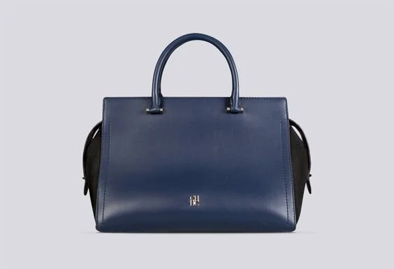 Carolina Herrera Osaka Bag in Navy Leather