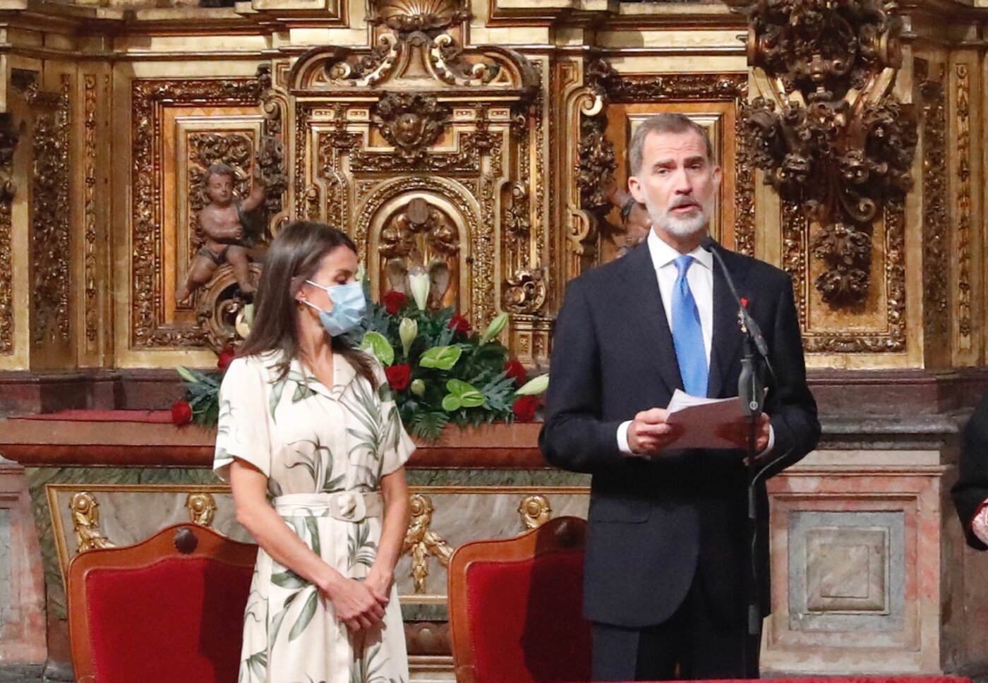 King Felipe and Queen Letizia attend National Offering to the Apostle ...