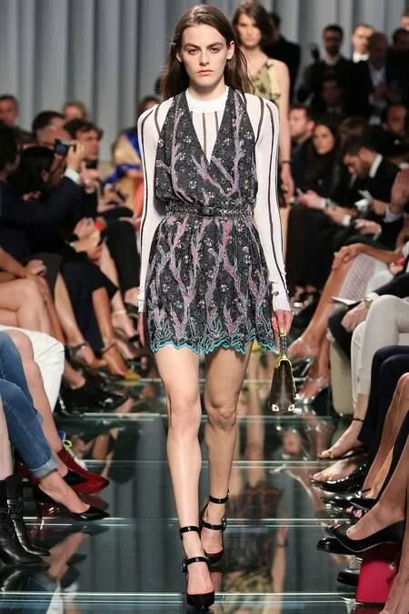 Louis Vuitton Wrap-Front Embroidered Dress