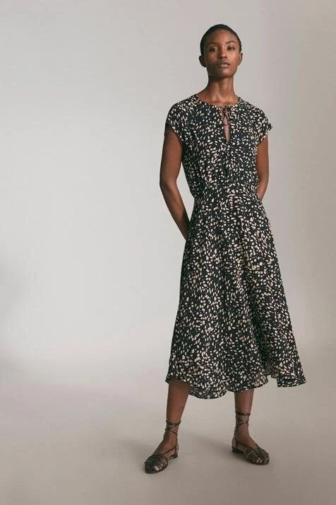 strapless open back dress Viscose Rib Knit Dress in Black