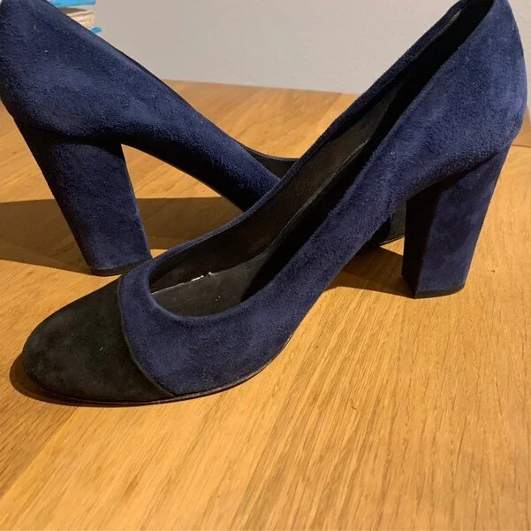 Hugo Boss Suede Toe Cap Pumps