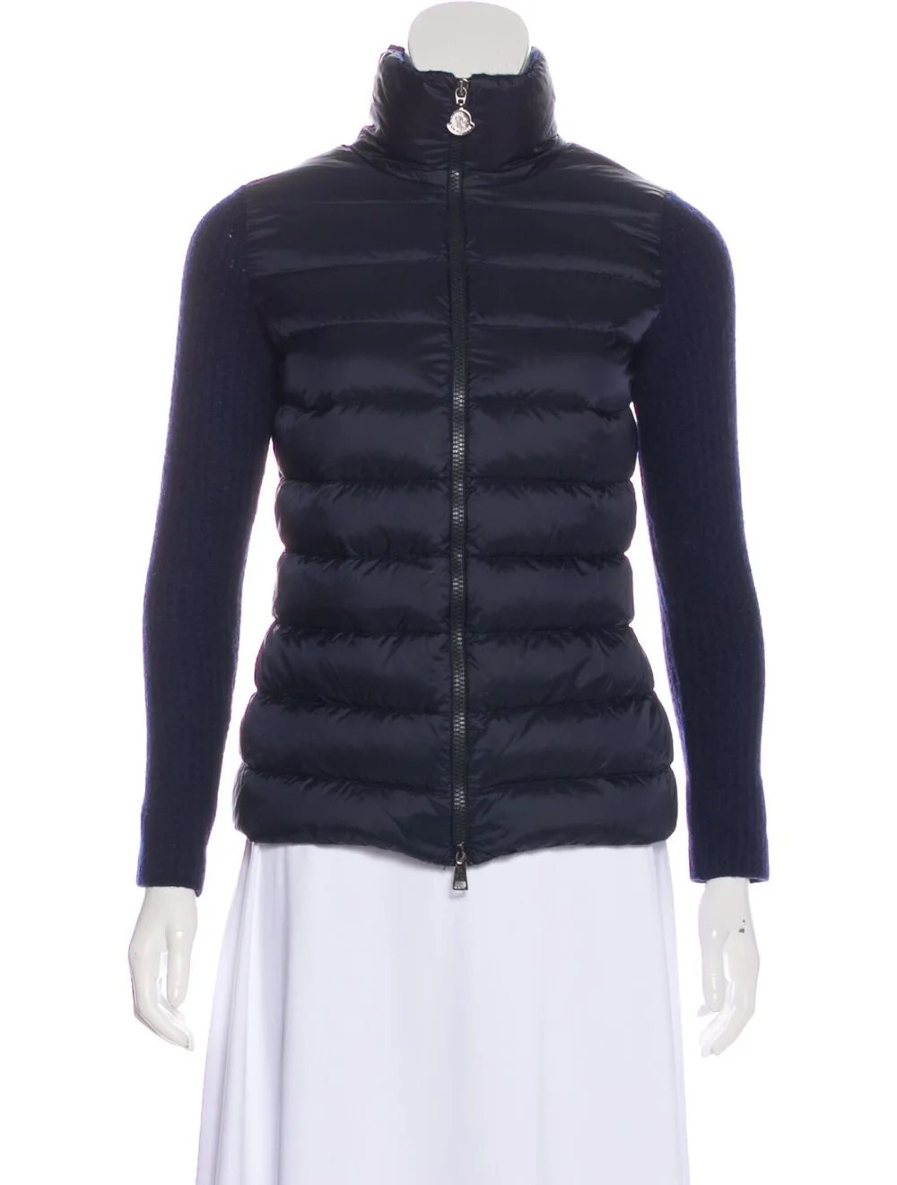 MONCLER Size S Navy Polyamide Blend Zip Up Jacket main image 1