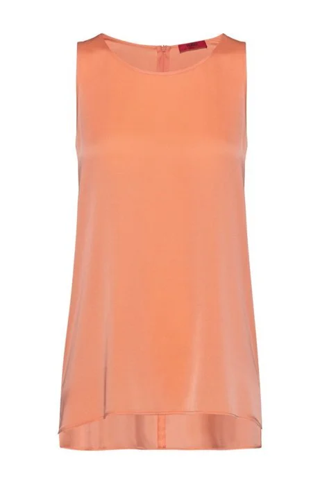 Hugo Boss Cisona Sleeveless Top in Light Orange