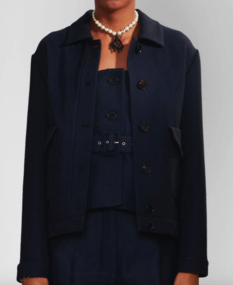 Christian Dior Pre-Fall 2020 Wool Jacket in Navy.png