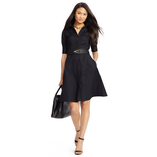 Polo ralph lauren 2025 fringe cotton shirtdress