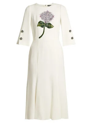 Dolce & Gabbana Cady Dress with Patch