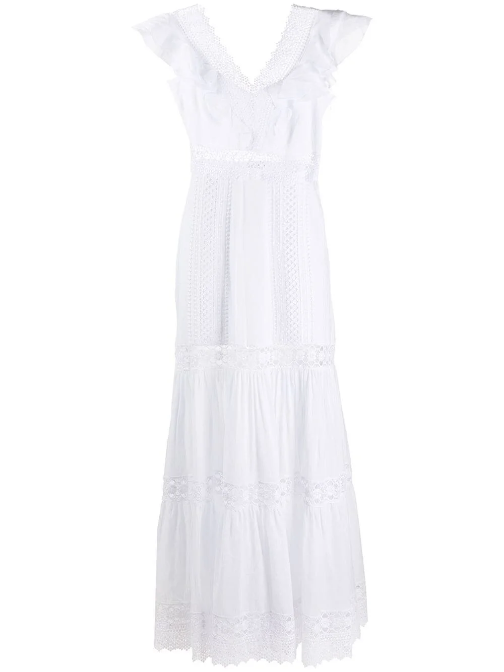 Charo Ruiz Ibiza Aida Lace Long Dress in White
