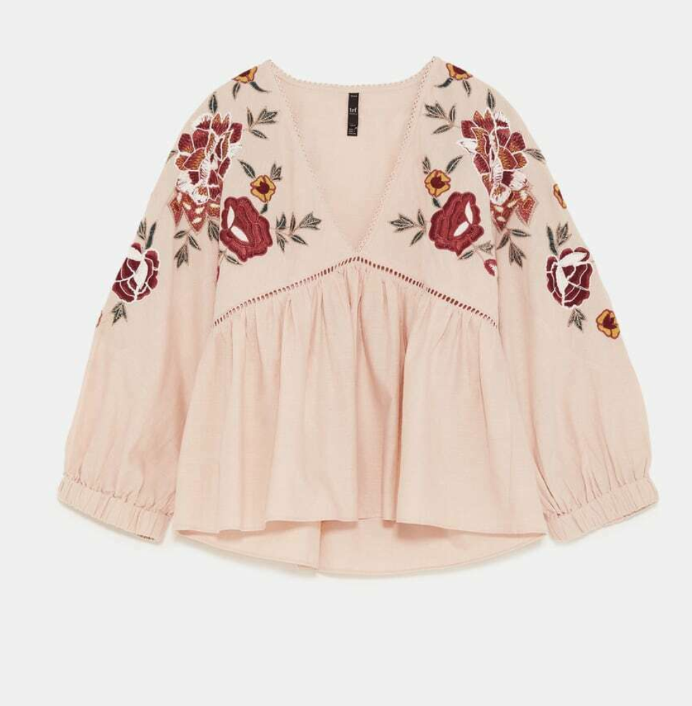 zara peach top