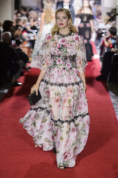 Dolce & Gabbana Floral Ruffle Gown