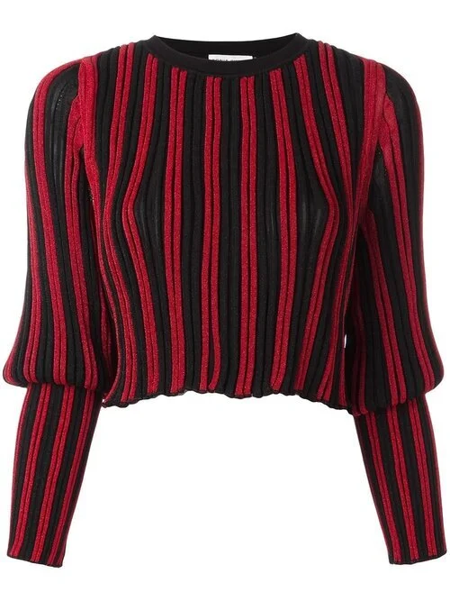 Sonia+Rykiel+Metallic+Striped+Stretch-Knit+Top+in+Red.jpg