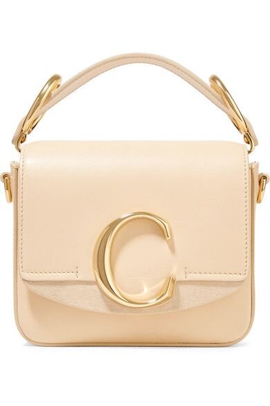 Chloe Mini C Bag in Cream Leather and Suede.jpg