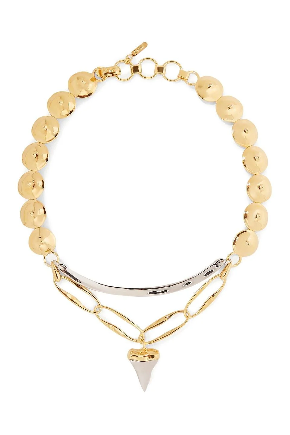 Chloé Bonnie Chain-Link Necklace with Tooth Charm