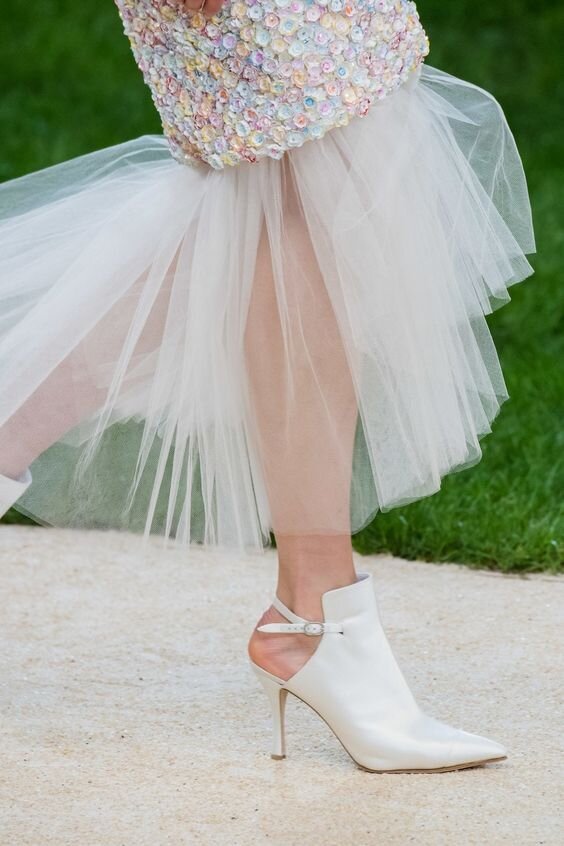 Chanel HC Backless Ankle Boots in White — UFO No More