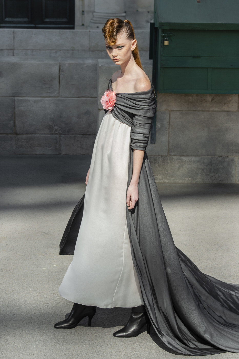 Chanel Off Shoulder Gown Maxi Dress