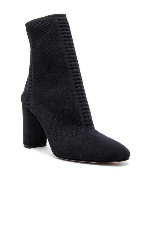Gianvito Rossi Thurlow Stretch-Knit Sock Ankle Boots in Black — UFO No More