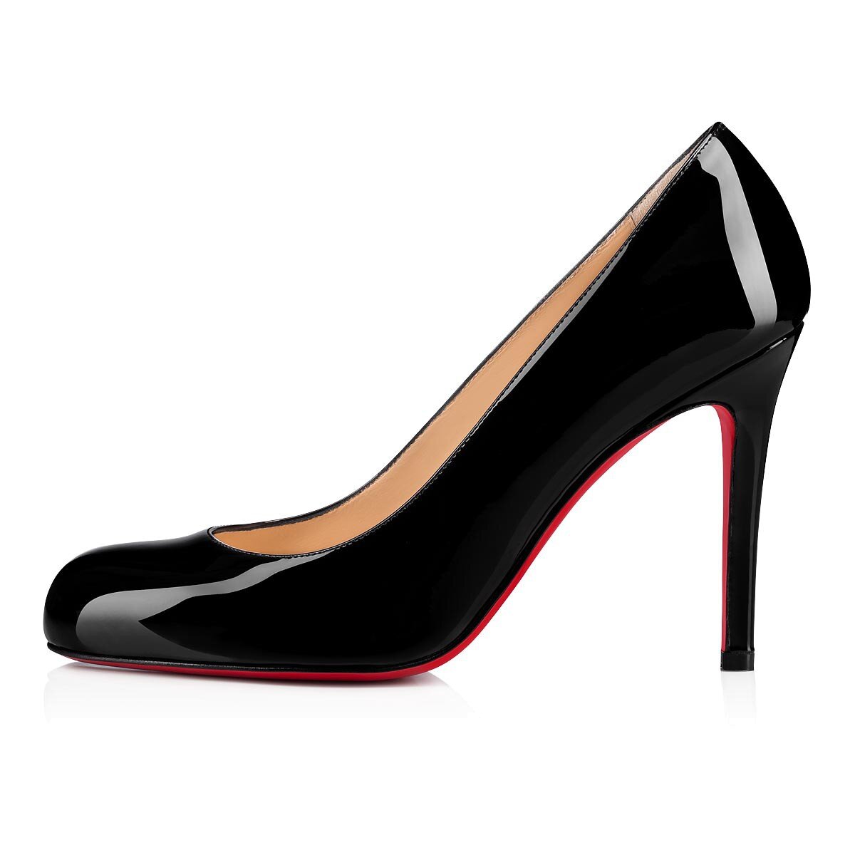 Christian Louboutin Simple 100 Pumps in Black Patent Leather — UFO 