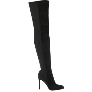 Gianvito Rossi Osaka Suede Over-The-Knee Boots in Black — UFO No More