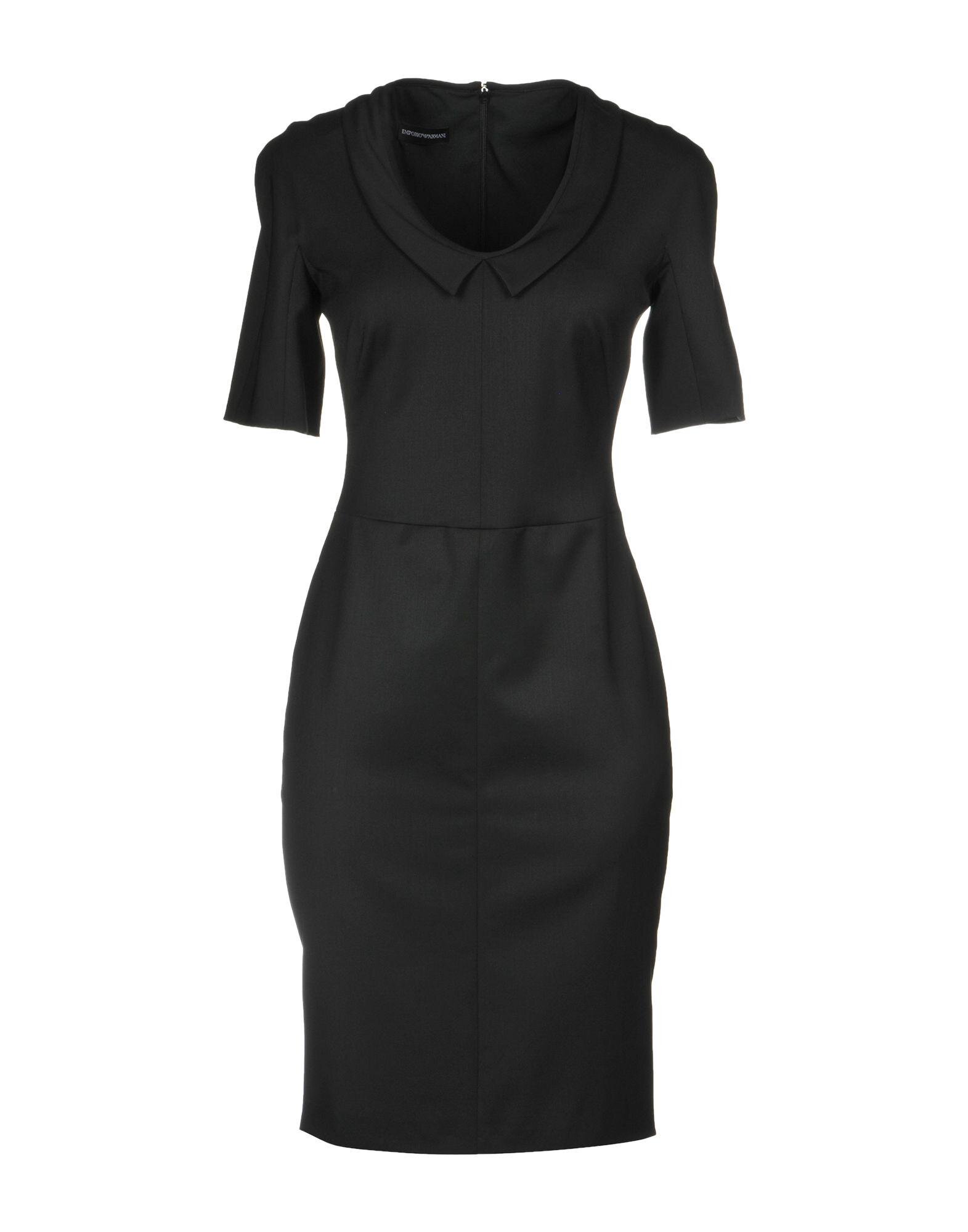 Emporio Armani Pencil Dress with Flat Collar in Black.jpg