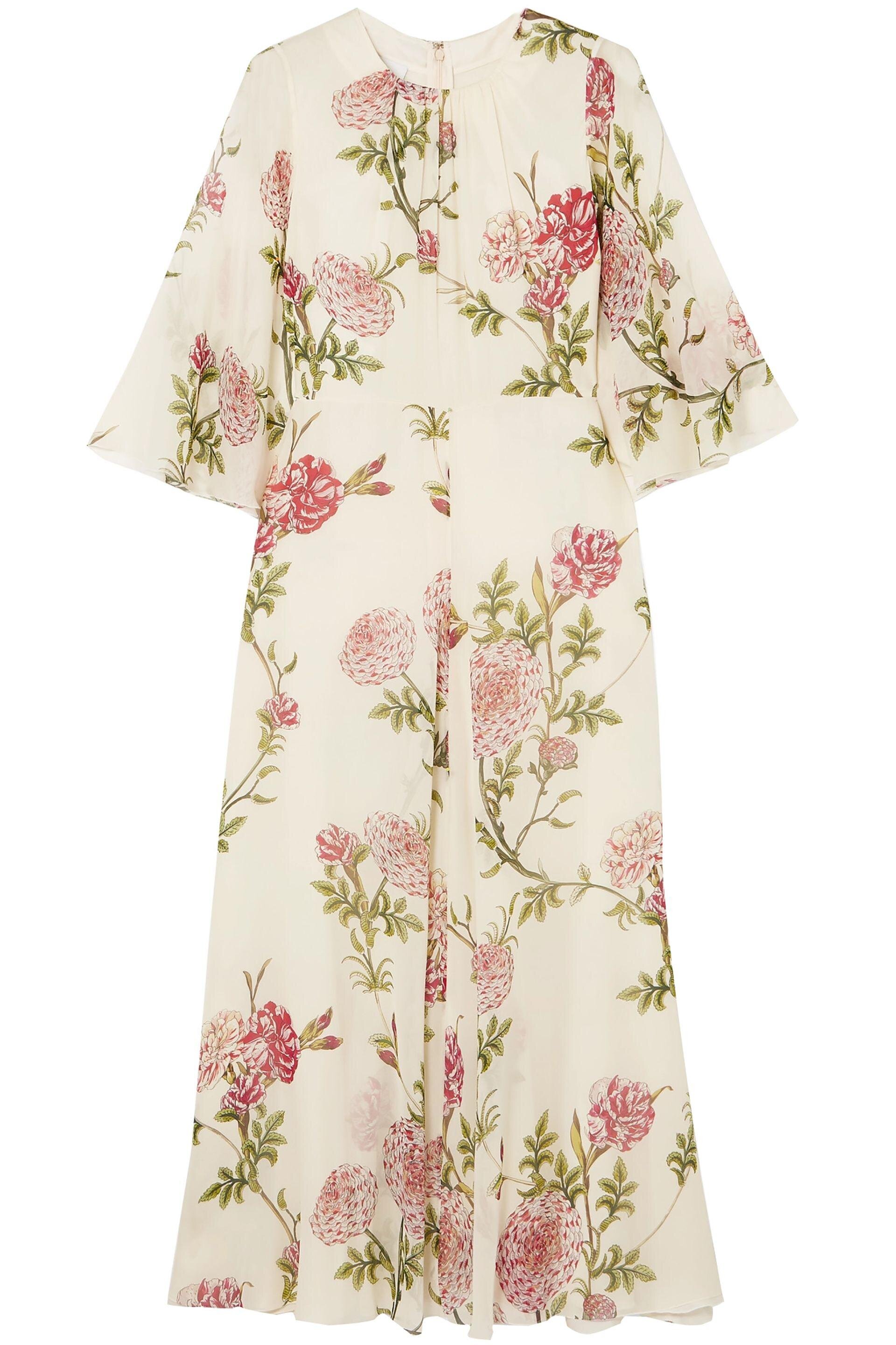Giambattista Valli Wide Sleeve Floral Midi Dress.jpg