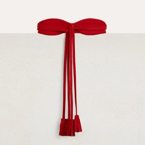 Maje Anouk Belt in Red