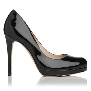 LK Bennett Sledge Pumps in Black Patent Leather