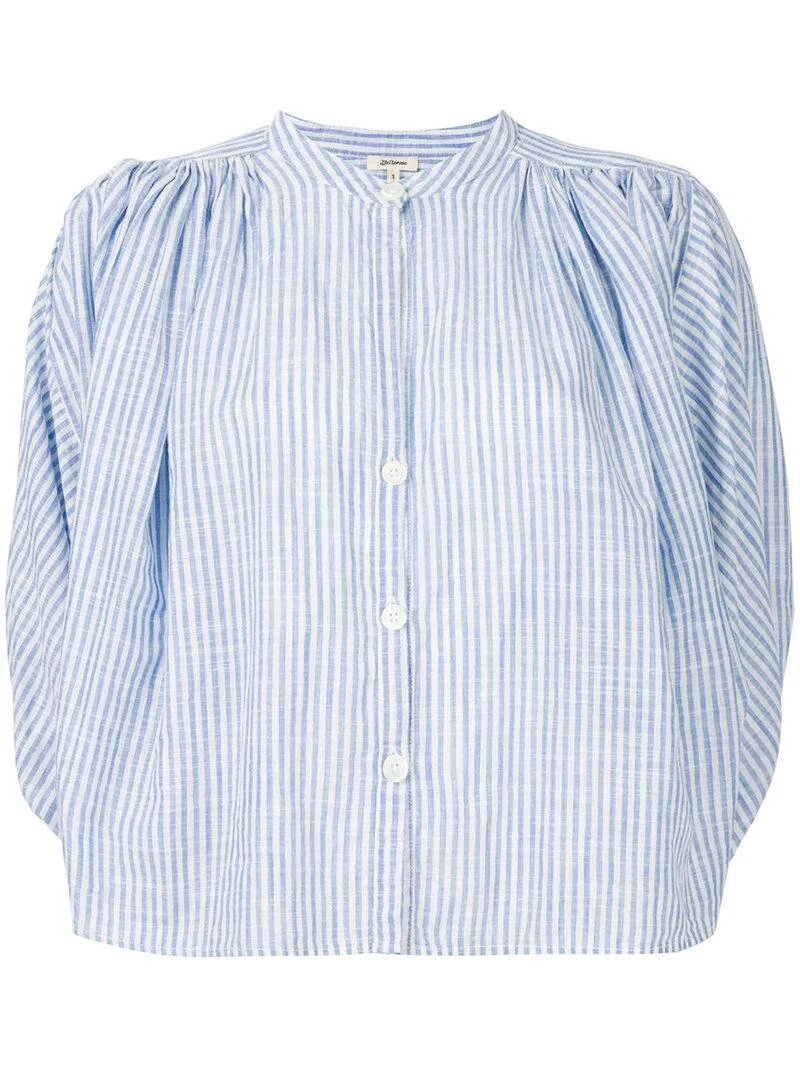 Bellerose Striped Fitted Blouse in Blue