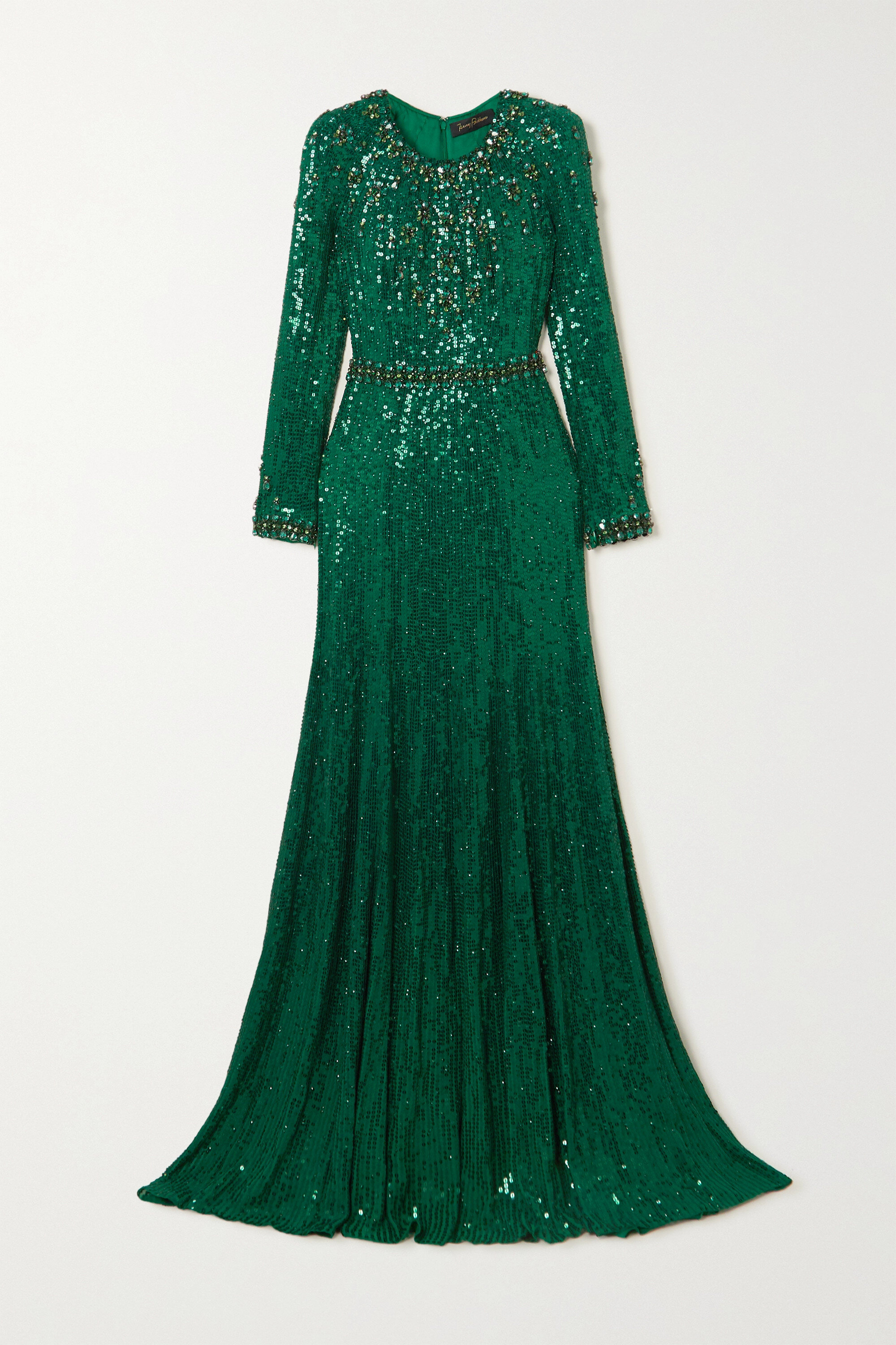 Jenny Packham Tenille Embellished Satin ...