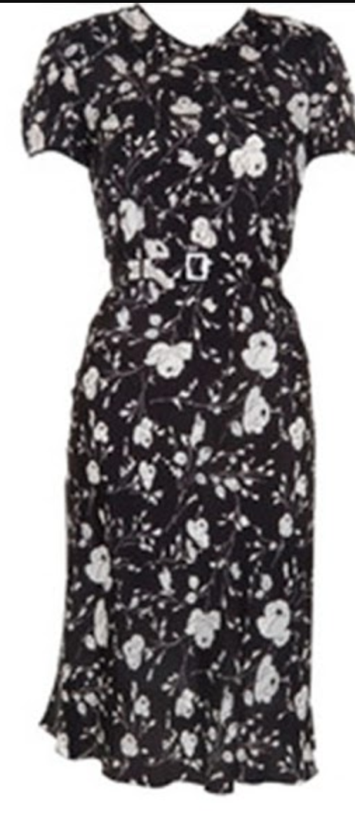 Ralph Lauren Devon Vintage Floral Dress in Black