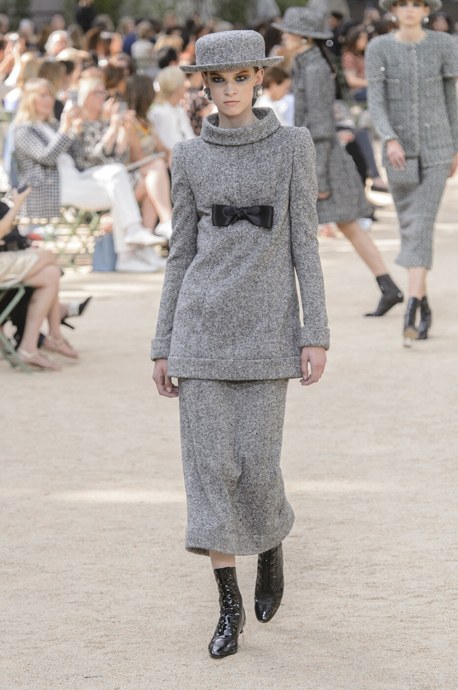 Chanel HC Tweed Midi Skirt in Grey — UFO No More