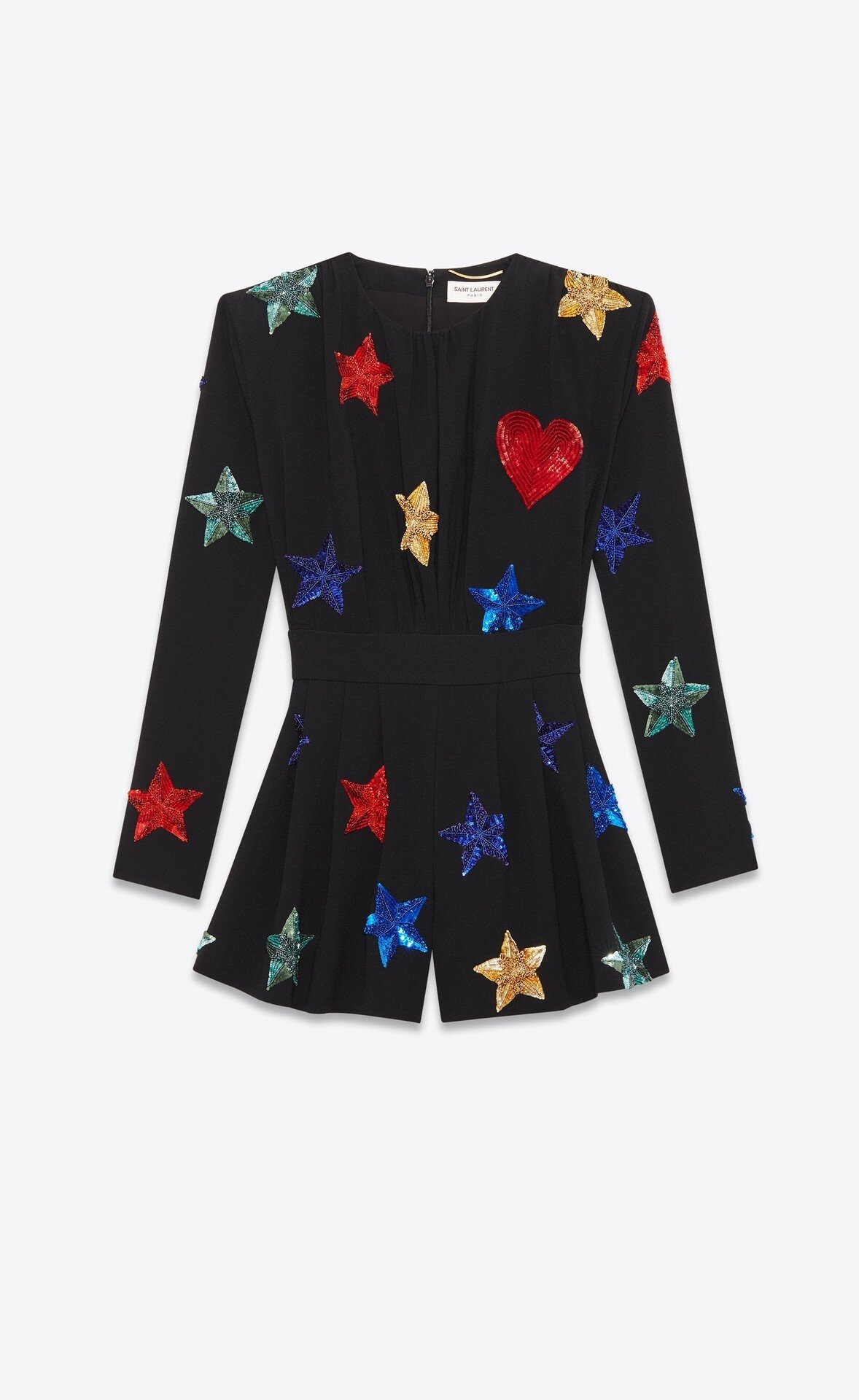 Saint Laurent Sequin-Embellished Star Jumpsuit.jpg