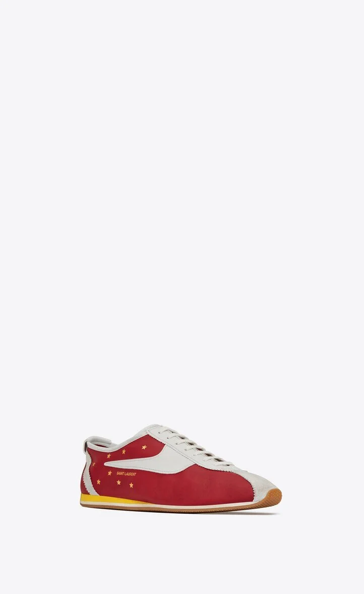 Saint Laurent Jay Sneakers in Red/White