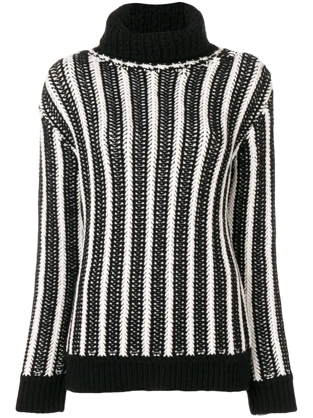 Saint Laurent Chevron Pattern Knitted Sweater