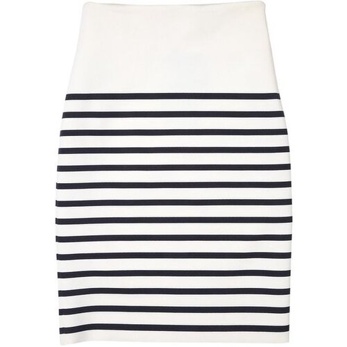 Bruuns Bazaar Astrid Neoprene Jersey Stripe Skirt White UFO No More