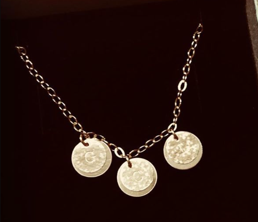 All The Falling Stars Gold Three Layered Disc Necklace