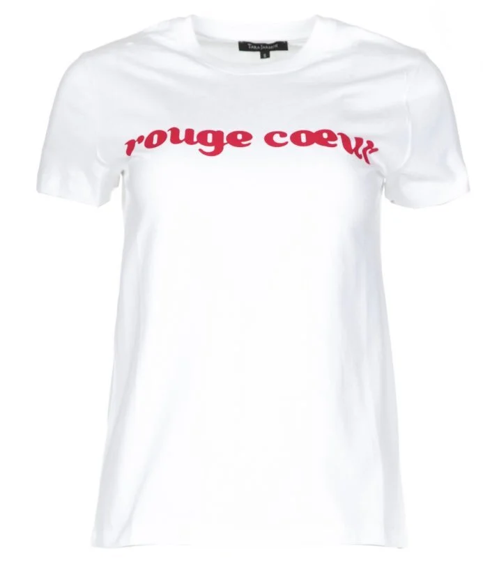 Tara Jarmon Rouge Coeur T Shirt in White