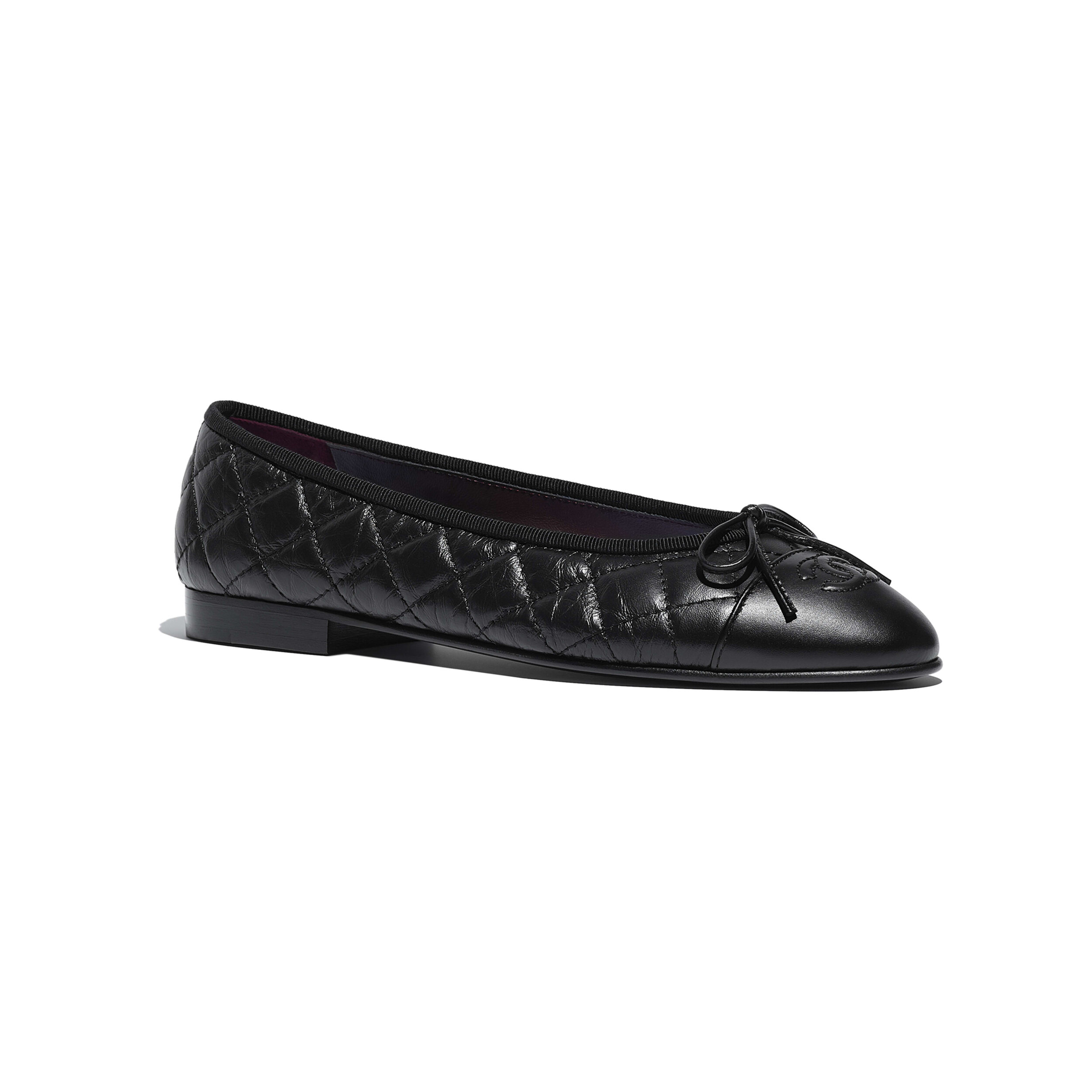 Chanel Quilted Ballerinas in Black Aged Calfskin.jpg