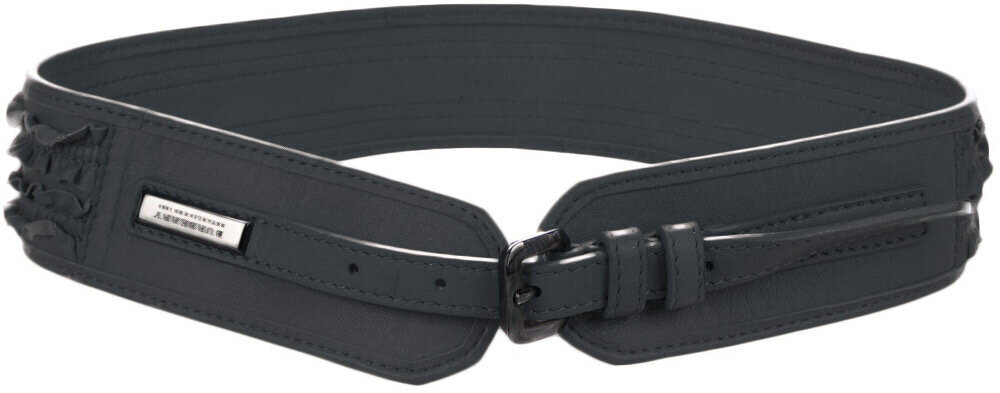 Burberry Ruffle Leather Waist Belt in Black — UFO No More
