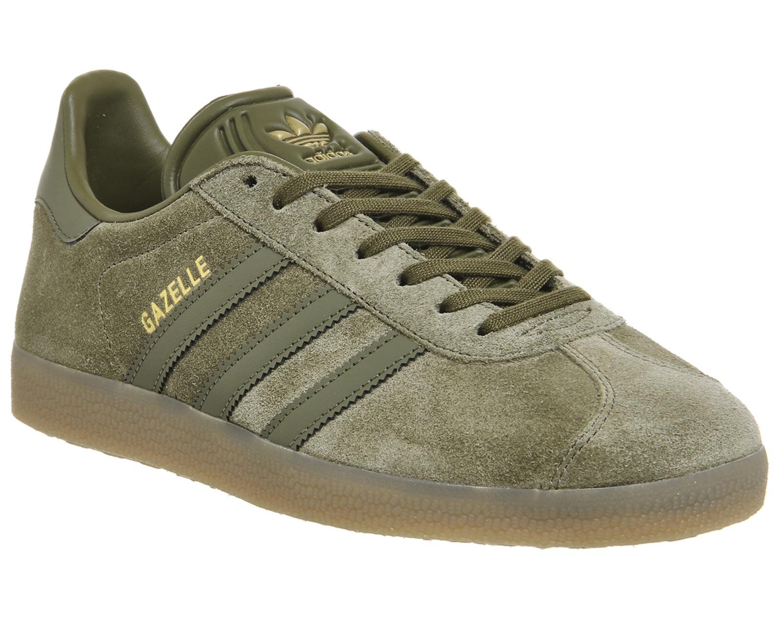 Adidas Gazelle Sneakers in Olive Suede.jpg