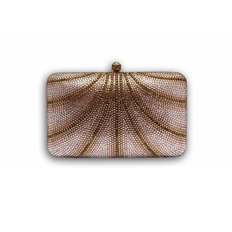 Azzaro x Sylvia Toledano La Scala Crystal Clutch in Rose Gold
